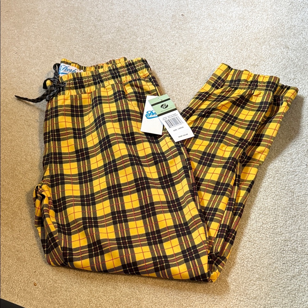 Yellow Plaid Men’s  Joggers